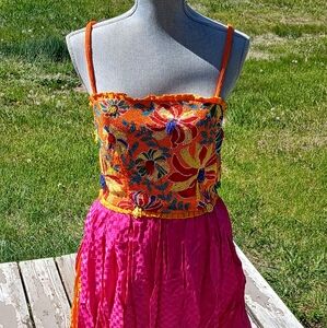 Designer Floral Dress Size 8